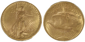 20 Dollars, Philadephia, 1912, MOTTO, AU 33.43 g.
Ref : Fr.185, KM#131
Conservation : PCGS MS 63