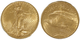20 Dollars, Denver, 1913 D, MOTTO, AU 33.43 g.
Ref : Fr.187, KM#131
Conservation : PCGS MS 62