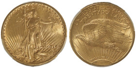 20 Dollars, San Francisco, 1914 S, MOTTO, AU 33.43 g.
Ref : Fr.186, KM#131
Conservation : PCGS MS 65