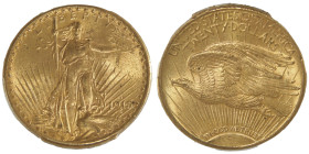 20 Dollars, San Francisco, 1915 S, MOTTO, AU 33.43 g.
Ref : Fr.186, KM#131
Conservation : PCGS MS 65