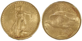 20 Dollars, San Francisco, 1916 S, MOTTO, AU 33.43 g.
Ref : Fr.186, KM#131
Conservation : PCGS MS 64