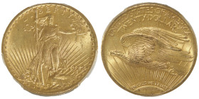 20 Dollars, Philadephia, 1922, MOTTO, AU 33.43 g.
Ref : Fr.185, KM#131
Conservation : PCGS MS 64