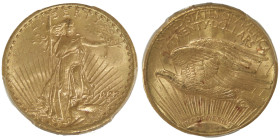 20 Dollars, San Francisco, 1922 S, MOTTO, AU 33.43 g.
Ref : Fr.186, KM#131
Conservation : PCGS MS 63