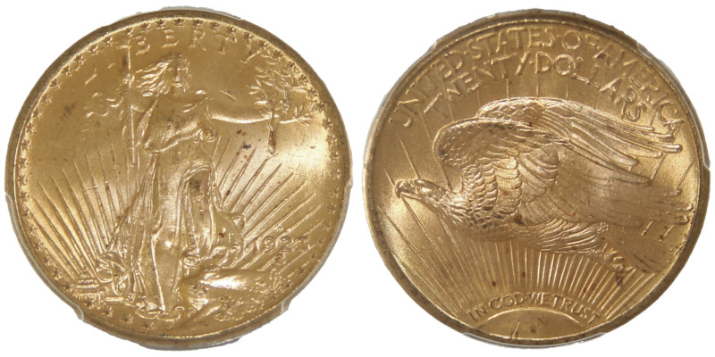 20 Dollars, Denver, 1923 D, MOTTO, AU 33.43 g.
Ref : Fr.187, KM#131
Conservation...