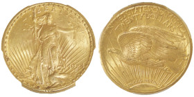 20 Dollars, San Francisco, 1924 S, MOTTO, AU 33.43 g.
Ref : Fr.186, KM#131
Conservation : PCGS MS 64