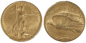 20 Dollars, San Francisco, 1925 S, MOTTO, AU 33.43 g.
Ref : Fr.186, KM#131
Conservation : PCGS MS 62