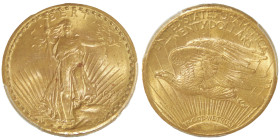 20 Dollars, San Francisco, 1927 S, MOTTO, AU 33.43 g.
Ref : Fr.186, KM#131
Conservation : PCGS MS 63