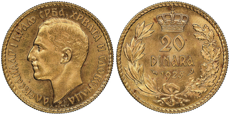 Yugoslavia
Alexandre I 1921-1934
20 Dinara, Belgrad, 1925, AU 6.45 g.
Ref : Fr. ...