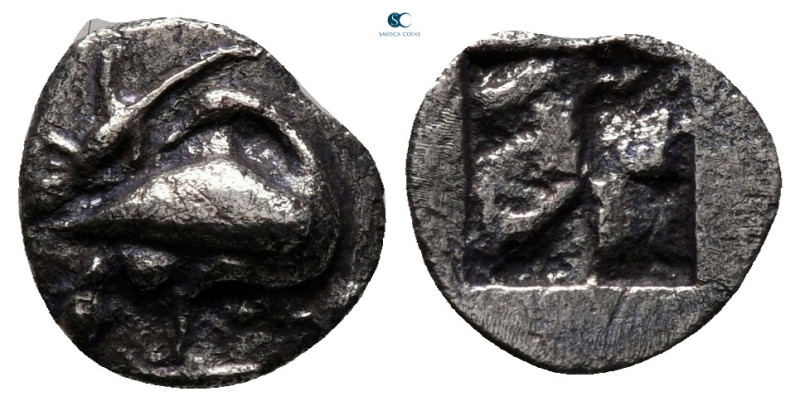 Macedon. Eion circa 480-470 BC. 
Diobol AR

10 mm, 0,62 g

Goose stepping r...