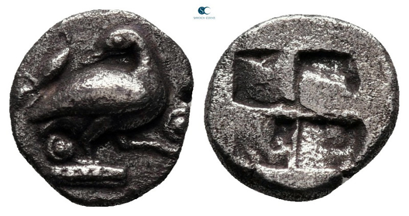 Macedon. Eion circa 480-470 BC. 
Diobol AR

10 mm, 1,12 g

Goose stepping r...