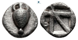 Lokris. Locri Opuntii (Opous) circa 430-400 BC. Obol AR