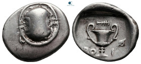 Boeotia. Boeotian League circa 395-340 BC. Hemidrachm AR