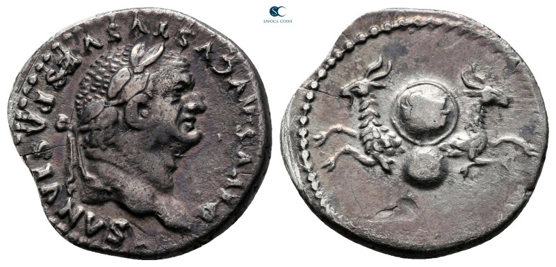 Divus Vespasian AD 79. Rome
Denarius AR

18 mm, 2,93 g

DIVVS AVGVSTVS VESP...