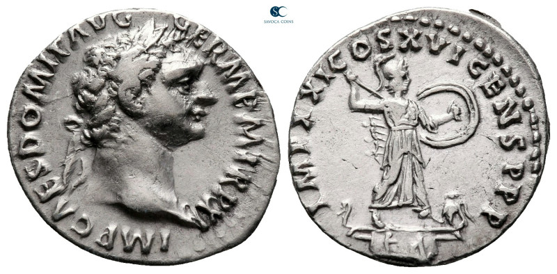 Domitian AD 81-96. Rome
Denarius AR

17 mm, 3,54 g

IMP CAES DOMIT AVG GERM...