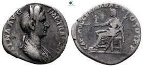 Plotina. Augusta AD 105-123. Rome. Denarius AR