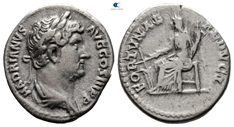 Hadrian AD 117-138. Rome
Denarius AR

19 mm, 3,44 g

HADRIANVS AVG COS III ...