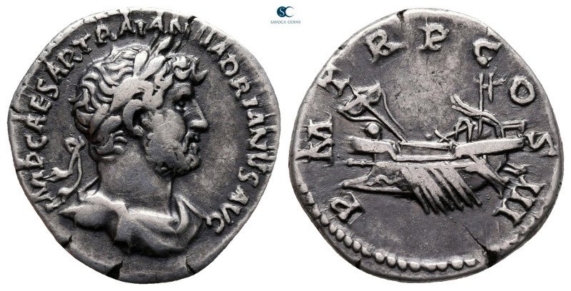 Hadrian AD 117-138. Rome
Denarius AR

19 mm, 3,26 g

IMP CAESAR TRAIAN HADR...