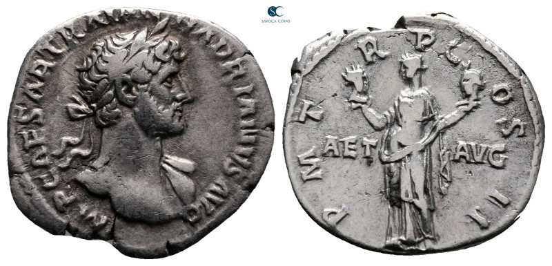 Hadrian AD 117-138. Rome
Denarius AR

19 mm, 3,00 g

IMP CAESAR TRAIAN HADR...