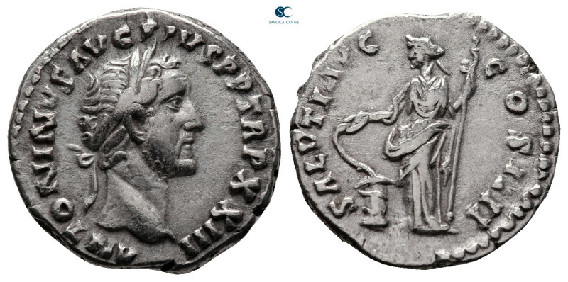 Antoninus Pius AD 138-161. Rome
Denarius AR

17 mm, 3,14 g

ANTONINVS AVG P...