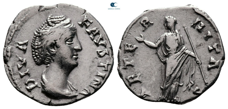 Diva Faustina I AD 140-141. Rome
Denarius AR

19 mm, 3,54 g

DIVA FAVSTINA,...