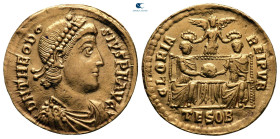 Theodosius I AD 379-395. Thessaloniki. Solidus AV