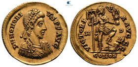 Honorius AD 393-423. Mediolanum. Solidus AV