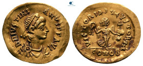 Justinian I AD 527-565. Constantinople. Tremissis AV