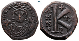 Maurice Tiberius AD 582-602. Theoupolis (Antioch). Half Follis or 20 Nummi Æ