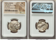 ATTICA. Athens. Ca. 440-404 BC. AR tetradrachm (26mm, 17.21 gm, 1h). NGC MS 5/5 - 4/5. Mid-mass coinage issue. Head of Athena right, wearing earring, ...