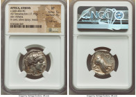 ATTICA. Athens. Ca. 440-404 BC. AR tetradrachm (23mm, 17.19 gm, 9h). NGC XF 5/5 - 4/5, Full Crest. Mid-mass coinage issue. Head of Athena right, weari...