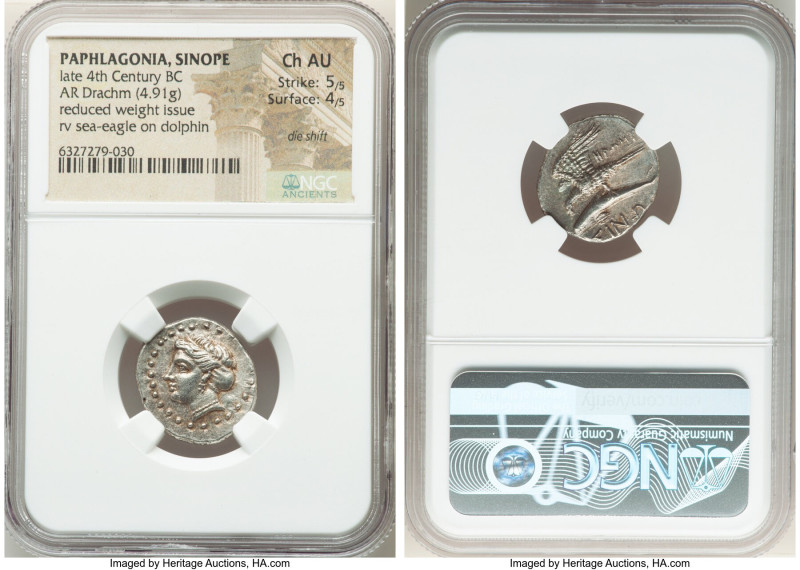 PAPHLAGONIA. Sinope. Ca. late 4th century BC. AR drachm (19mm, 4.91 gm, 5h). NGC...