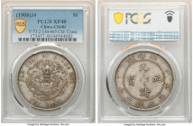Chihli. Kuang-hsü Dollar Year 34 (1908) XF40 PCGS, Pei Yang Arsenal mint, KM-Y73.2, L&M-465. Long spine on tail, cloud connected variety. A pleasing r...
