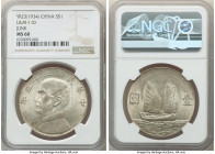 Republic Sun Yat-sen "Junk" Dollar Year 23 (1934) MS60 NGC, KM-Y345, L&M-110. Certifiably Mint State and accompanied by a gentle argent luster. 

HID0...