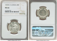 French Colony 20 Cents 1929-A MS66 NGC, Paris mint, KM17.1, Lec-229. Struck from fresh dies, with razor-sharp devices dressed in argent brilliance. A ...