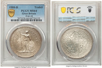 Edward VII Trade Dollar 1908-B MS64 PCGS, Bombay mint, KM-T5, Prid-18. A virtual gem, displaying ample die-polish lines still visible across the needl...