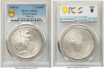 Edward VII Trade Dollar 1908-B MS63 PCGS, Bombay mint, KM-T5, Prid-18. Showing brilliant choice surfaces with radiating cartwheel luster. 

HID0980124...