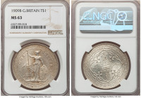 Edward VII Trade Dollar 1909-B MS63 NGC, Bombay mint, KM-T5. A Choice Mint State offering with satin lustrous surfaces. 

HID09801242017

© 2022 Herit...