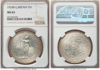 George V Trade Dollar 1929-B MS65 NGC, Bombay mint, KM-T5, Prid-26. An inviting gem, at the peak of the certified population, boasting gorgeous surfac...