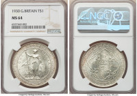 George V Trade Dollar 1930 MS64 NGC, London mint, KM-T5, Prid-28. Flashy near-gem surfaces with a light outer peripheral tone. 

HID09801242017

© 202...
