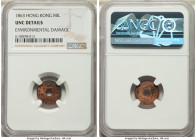 British Colony. Victoria 3-Piece Lot of Certified Mils NGC, 1) Mil 1863 - UNC Details (Environmental Damage) 2) Mil 1865 - MS65 Red and Brown. No hyph...