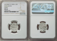 Mughal Empire. Shah Jahan 1/2 Rupee AH 1068 Year 31 (1657/1658) MS66 NGC, Surat mint, cf. KM228.5 (for type). A blast-white and wholly argent Gem Mint...