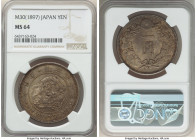 Meiji Yen Year 30 (1897) MS64 NGC, KM-YA25.3, JNDA 01-10A. A near-gem survivor enlivened by ample cabinet tone which gently obscures what would otherw...