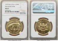 Constitutional Monarchy gold "Malayan Tapir" 500 Ringgit 1976 MS67 NGC, Royal mint, KM21. Mintage: 2,894. AGW 0.9675 oz. 

HID09801242017

© 2022 Heri...