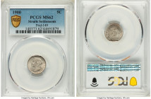 British Colony. Victoria 5 Cents 1900 MS62 PCGS, KM10, Prid-149. A beautiful near choice example boasting revolving brilliance and exacting designs, a...