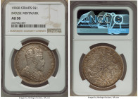 British Colony. Edward VII Dollar 1903-B AU58 NGC, Bombay mint, KM25. Incuse mintmark variety. This Dollar features a lovely hazel patina. 

HID098012...