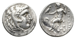 Kings of Macedon, Philip III Arrhidaios (323-317 BC). AR Drachm (17mm, 4.28g). In the name of Alexander III. Magnesia ad Maeandrum, c. 323-319 BC. Hea...