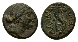 Phrygia, Laodikeia, c. 133/88-67 BC. Æ (16.5mm, 6.27g). Diademed female head r. R/ Double cornucopia. SNG München 344; SNG von Aulock 8410; BMC 32. VF...