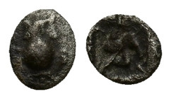 Pamphylia, Aspendos, c. 465-430 BC. AR Obol (8mm, 0.85g). Vase. R/ Triskeles within incuse square. SNG BnF 14. Good Fine