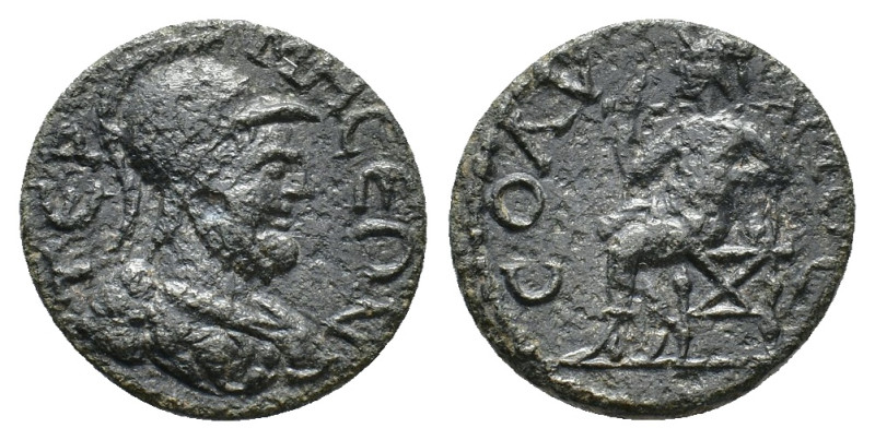 Pisidia, Termessos, c. 3rd century AD. Æ (21mm, 6.34g). Helmeted and cuirassed b...