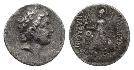 Kings of Cappadocia Ariarathes VII Philometor (c. 116-100 BC). AR Drachm (16mm, 3.71g). Mint B (Eusebeia under Mt. Tauros), year 7-10 (110-106 BC). Di...